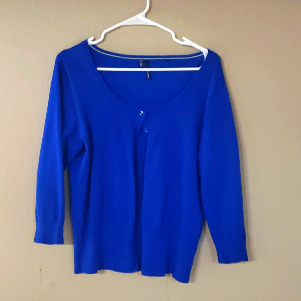 Maurices royal blue 3/4 sleeve cardigan